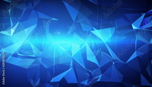 Abstract futuristic - technology with polygonal shapes on dark blue background. © Євдокія Мальшакова
