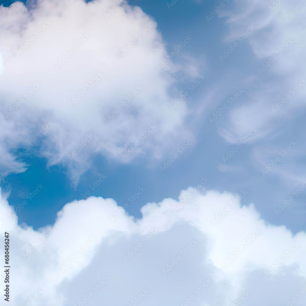 Soft and fluffy white clouds on a blue sky background Natural and calming Ideal for creating a serene and peaceful atmosphere in designs Soft and fluffy white clouds on a blue sky background Natural and calming Ideal for creating a serene and peaceful atmosphere in designs