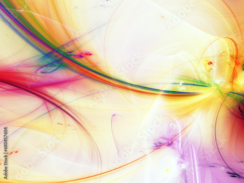 abstract chaotic fractal background 3D rendering illustration