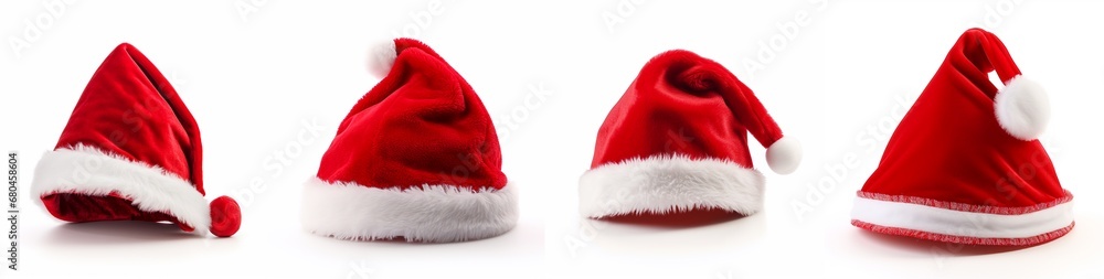 © Giordano Aita - Santa Claus red hats set isolated on white background © Giordano Aita - Santa Claus red hats set isolated on white background