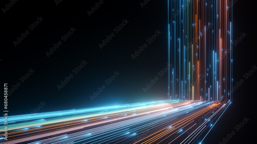 Fototapeta premium Abstract speed line internet technology background