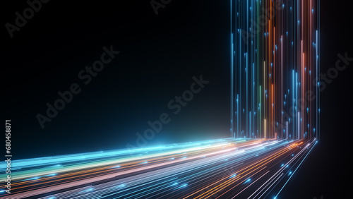 Fototapeta Naklejka Na Ścianę i Meble -  Abstract speed line internet technology background