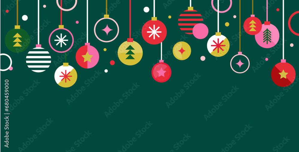 custom made wallpaper toronto digitalMerry Christmas , Christmas ornaments and Xmas decorations. Colorful vector illustration geometric cartoon style. 2024