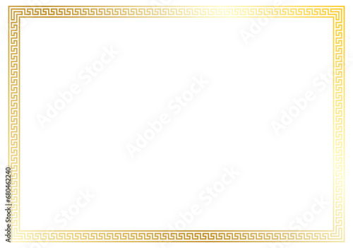 gold roman ractangles line frame
