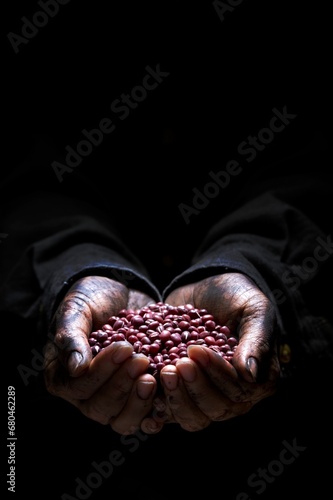 4K Image: Close-Up of Mung Bean in Farmer's Hand