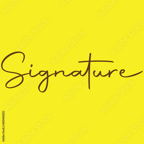 Minimal typography design,vector illustration,Signature