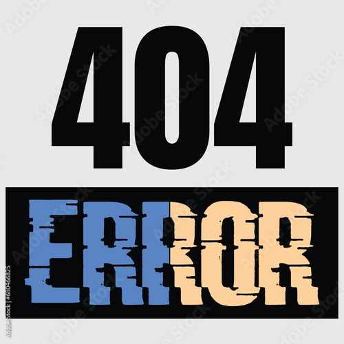 Page not found 404 error on glitched screen background. Problem with Internet connection, site access technical trouble and webpage loading failure concept with electric interferences vector effect.