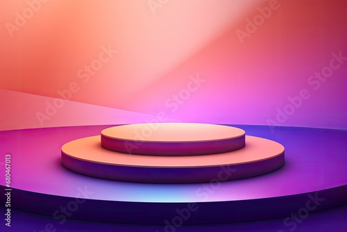 3d Blank Podium Gradient Product Background