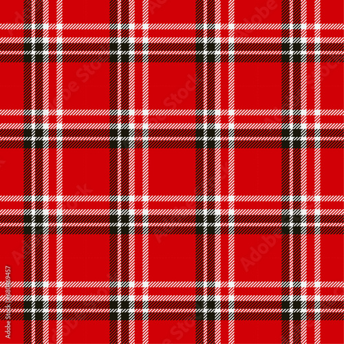 Seamless red, blue, white plaid pattern, for textiles or designs on clothes, bags, skirts or decorations. Vector illustration.