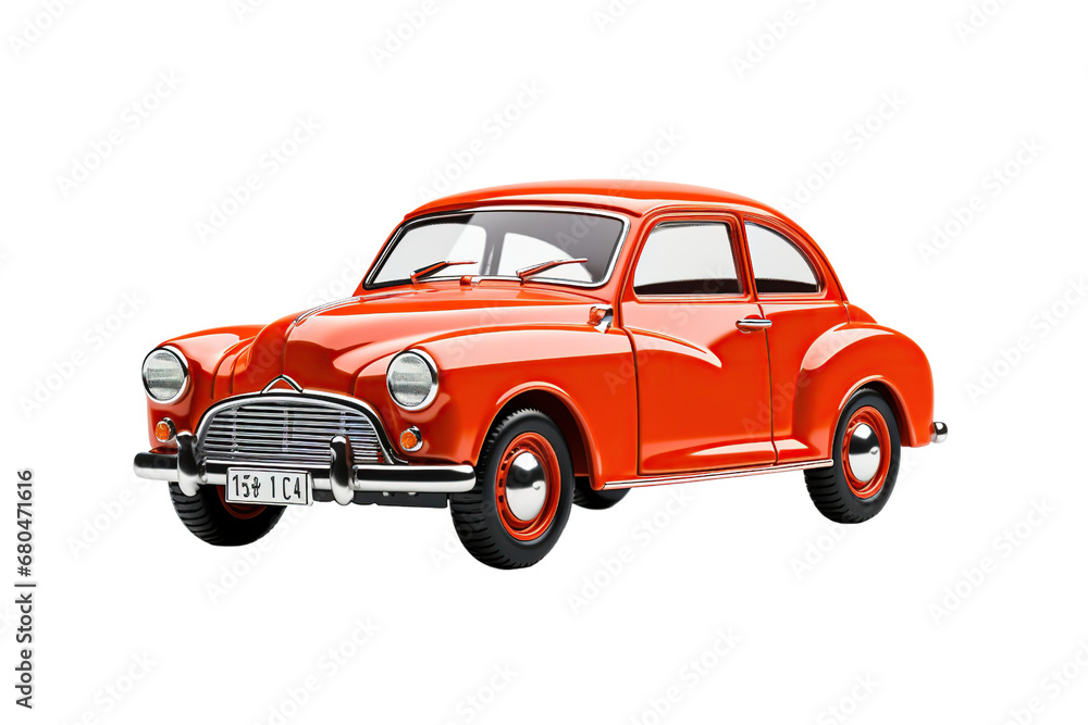 Red car isolated on a white background