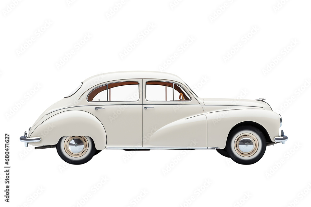 white car isolated on a white background