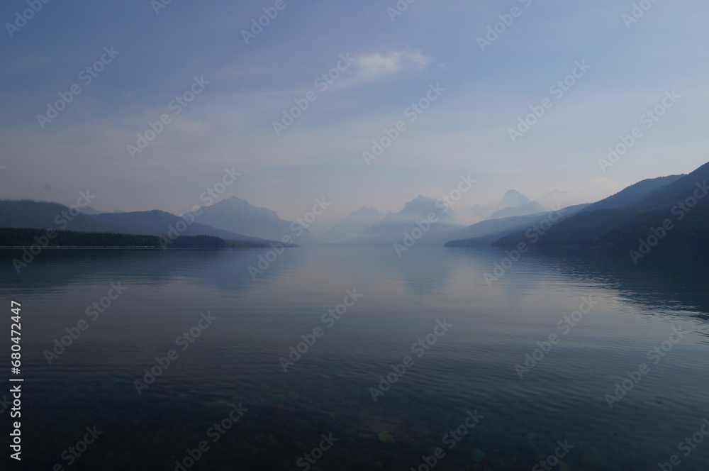 fog on the lake