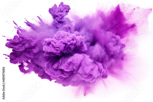abstract powder color in isolated white background