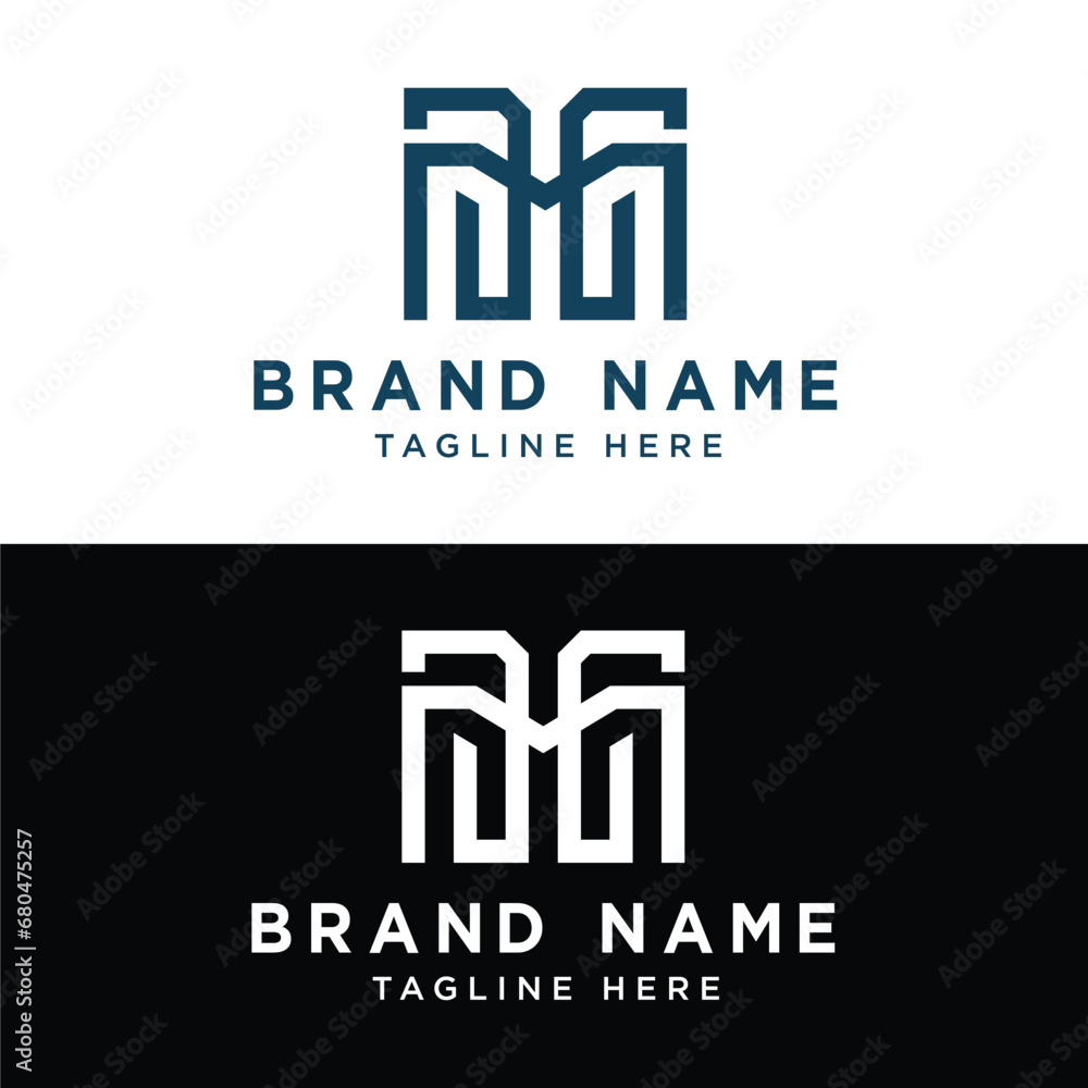 M Letters and Text Logo Design Vector Template M Letters and Text Logo Design Vector Template
