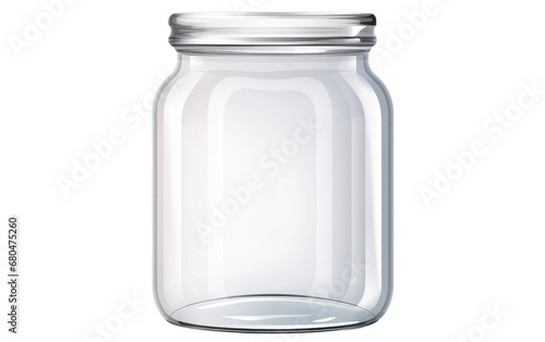 Glassy Vessel on White or PNG Transparent Background.