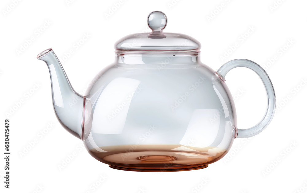Glassy Teapot Display on White or PNG Transparent Background. Glassy Teapot Display on White or PNG Transparent Background.