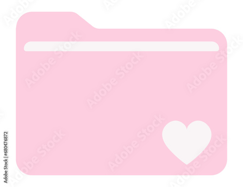 Pink folder icon isolated on white background.