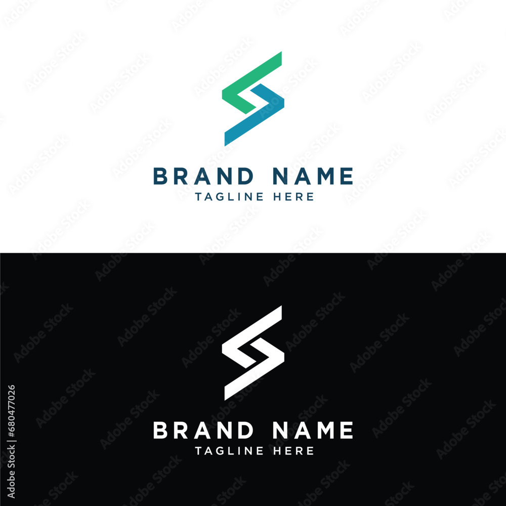 S Letters and Text Logo Design Vector Template S Letters and Text Logo Design Vector Template