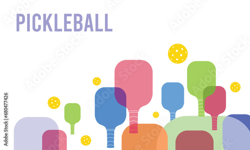 Simple and attractive pickleball background design for any media	