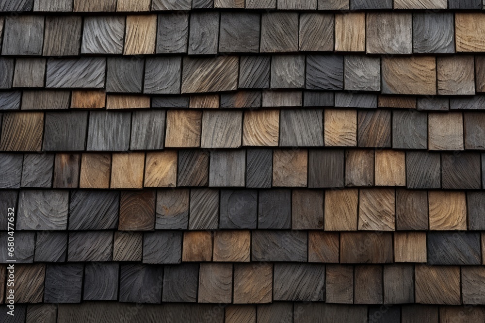 Rustic Elegance: Wooden Slate Shingles Texture, generative AI Rustic Elegance: Wooden Slate Shingles Texture, generative AI