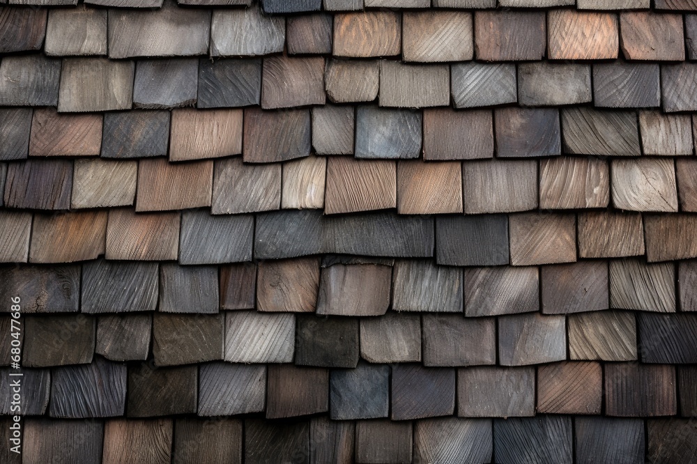 Rustic Elegance: Wooden Slate Shingles Texture, generative AI Rustic Elegance: Wooden Slate Shingles Texture, generative AI