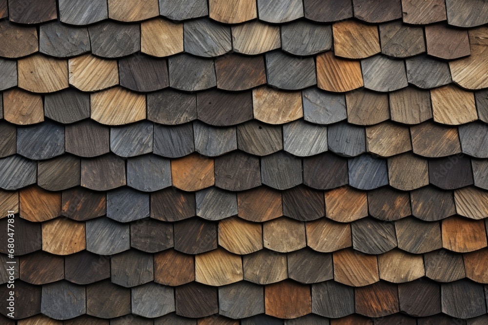 Rustic Elegance: Wooden Slate Shingles Texture, generative AI Rustic Elegance: Wooden Slate Shingles Texture, generative AI