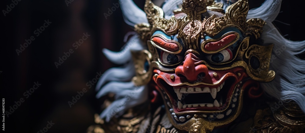 Traditional Balinese masks. Traditional ceremonial masks in Bali.
