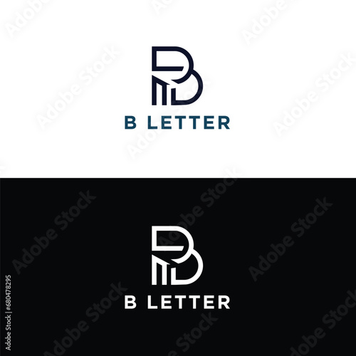 B Letters and Text Logo Design Vector Template