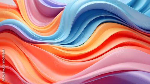 beautiful vibrant colors Inflatable 3D art abstraction background