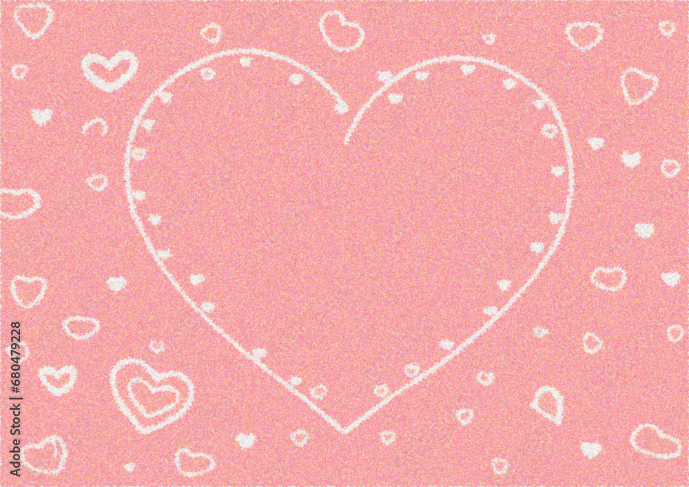 Vector illustration Heart shape on pink vintage paper background