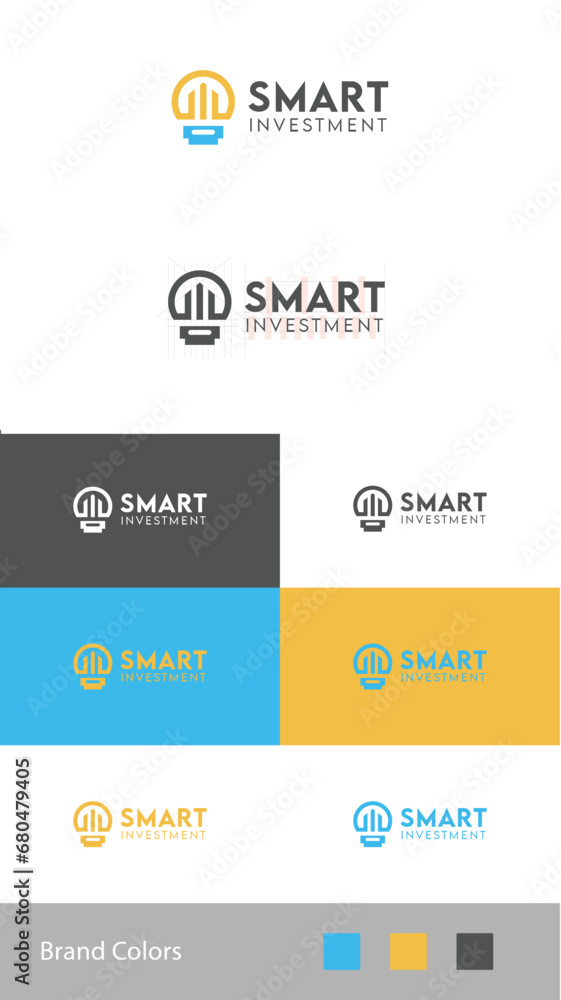 Smart Investment logo design, Investment logo, investment symbol