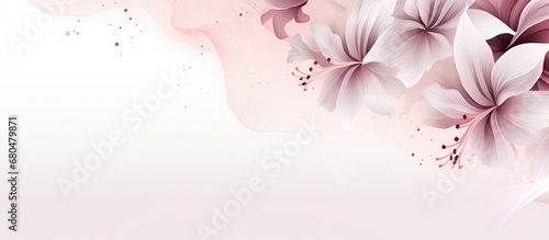 Elegant flower with watercolor style for background and invitation wedding card, AI generated image #680479871