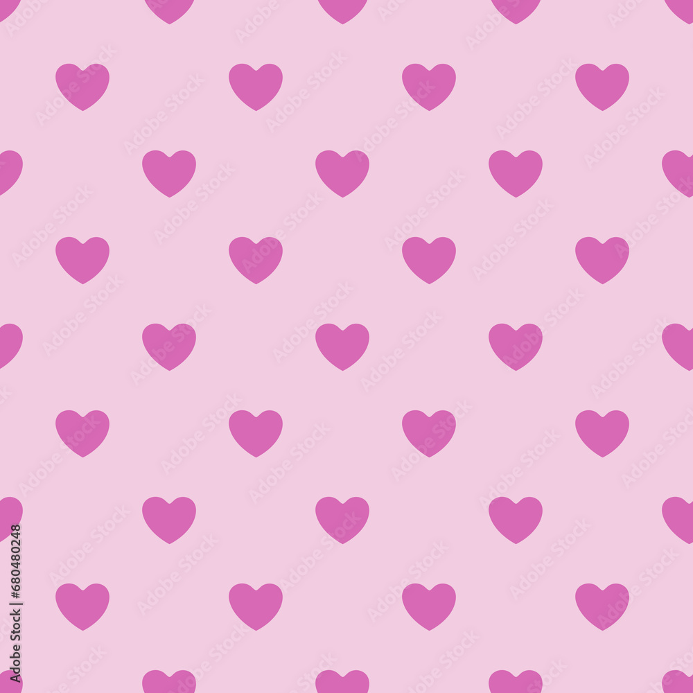 Seamless heart pattern background.Simple heart shape seamless pattern in diagonal arrangement. Love and romantic theme background.