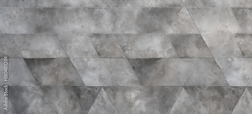 Grey concrete rough background with triangles, geometric shapes for industrial, business, architectural surface, banner, backdrop. Minimalist, brutalist card.