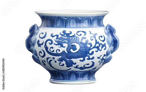 Stylish Container Porcelain on White or PNG Transparent Background.