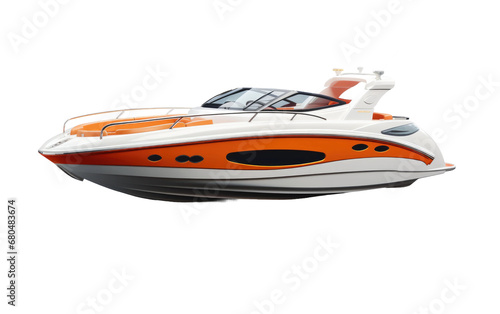 Aquatic Fun RC Boat on White or PNG Transparent Background. photo