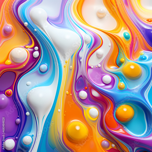 background with abstract representations of a liquid rainbow