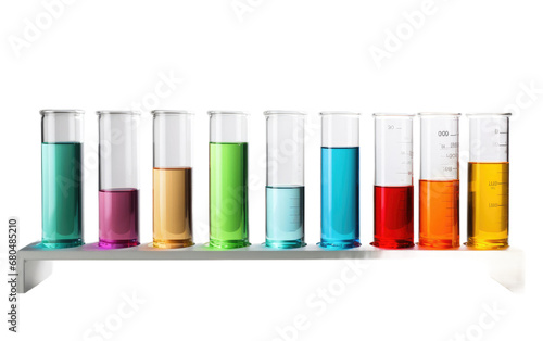 Test Tubes on White or PNG Transparent Background.