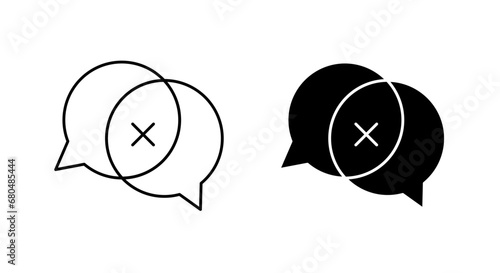 Disagreement vector icon set. vector illustration photo