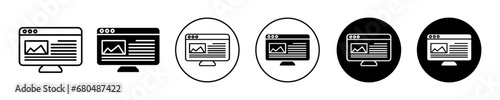 Native Advertising vector icon illustration set photo