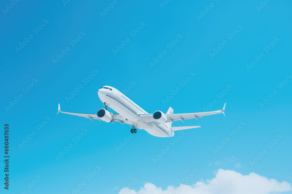 Obraz premium airplane in the blue sky