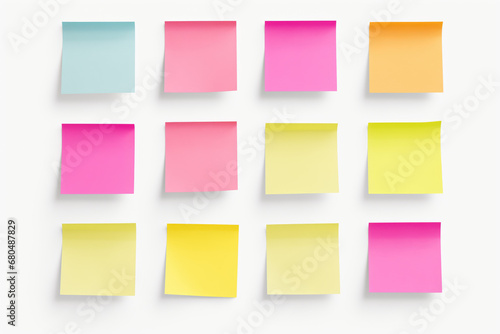3d post-it, stack of colorful notes