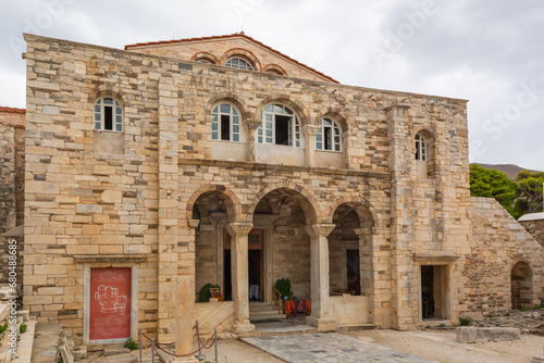 Holy Church of the Virgin Mary Ekatontapiliani, in Parikia. The Byzantine Museum of Paros. Cyclades, Greece