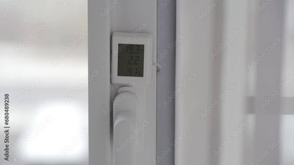 digital window thermometer hygrometer shows current outdoor indoor temperature and humidity digital window thermometer hygrometer shows current outdoor indoor temperature and humidity