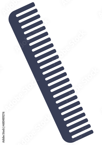 Comb icon comb silhouette isolated on white background.