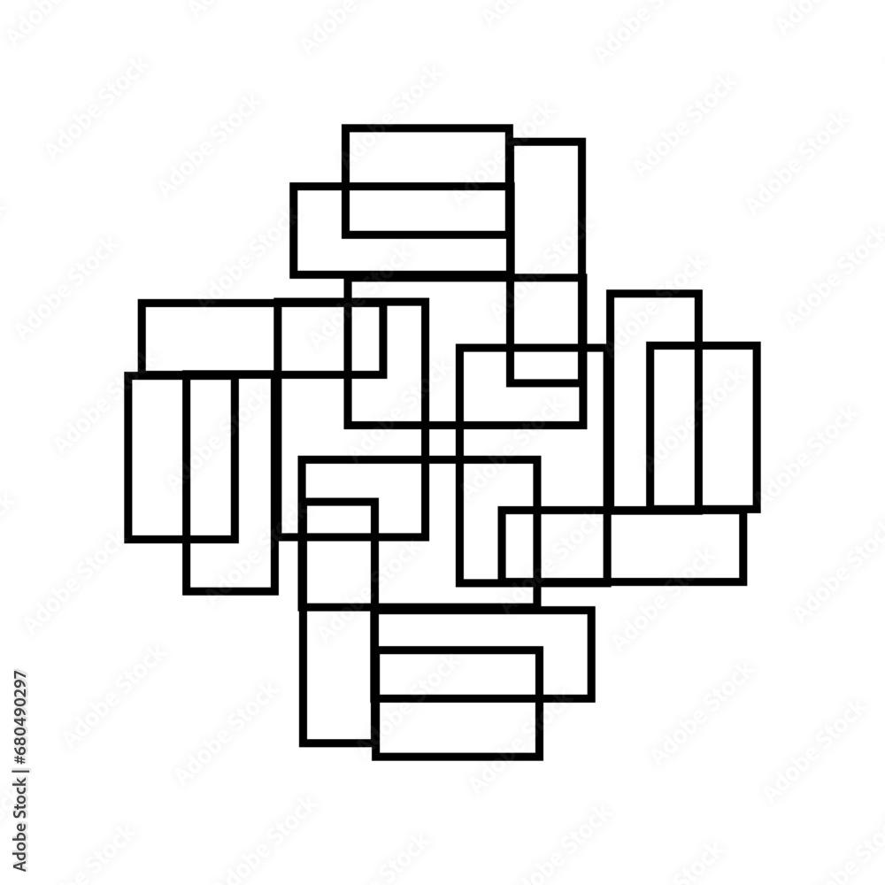 Geometric square pattern Geometric square pattern