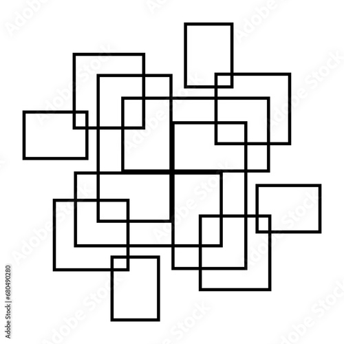 Geometric square pattern