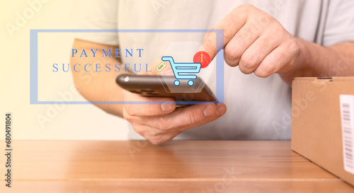 Successful Online Payment Confirmation on Mobile Phone