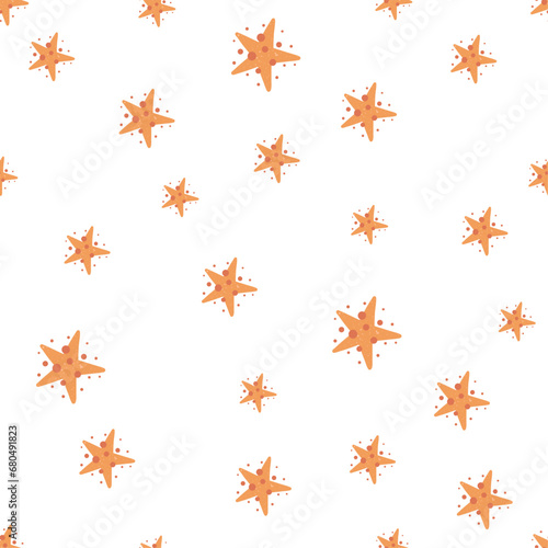 seamless kids pattern with stars in boho colors © roskque
