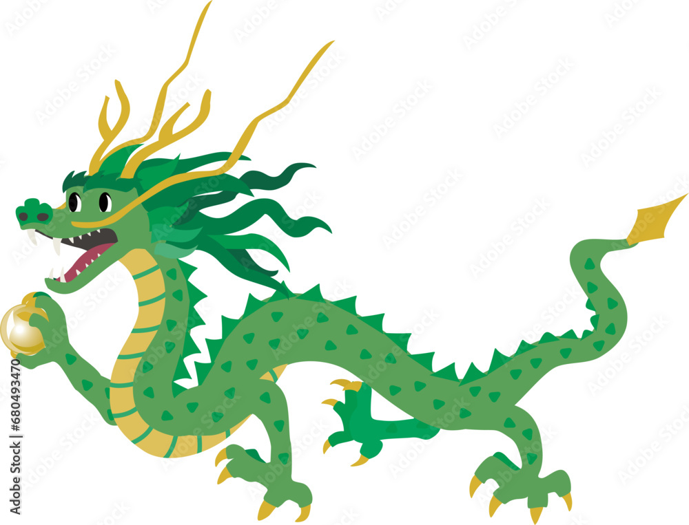 Obraz premium 辰年の龍のイラスト